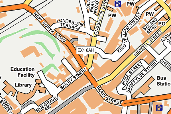 EX4 6AH map - OS OpenMap – Local (Ordnance Survey)