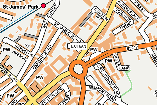 EX4 6AN map - OS OpenMap – Local (Ordnance Survey)