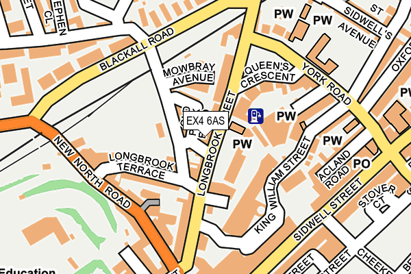 EX4 6AS map - OS OpenMap – Local (Ordnance Survey)