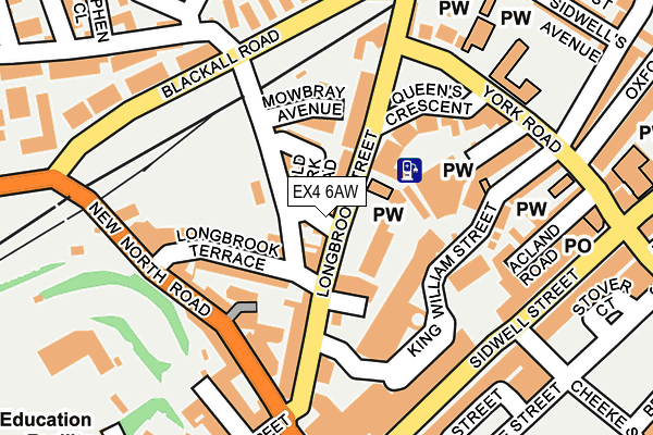 EX4 6AW map - OS OpenMap – Local (Ordnance Survey)