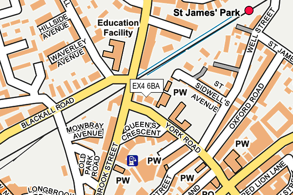 EX4 6BA map - OS OpenMap – Local (Ordnance Survey)