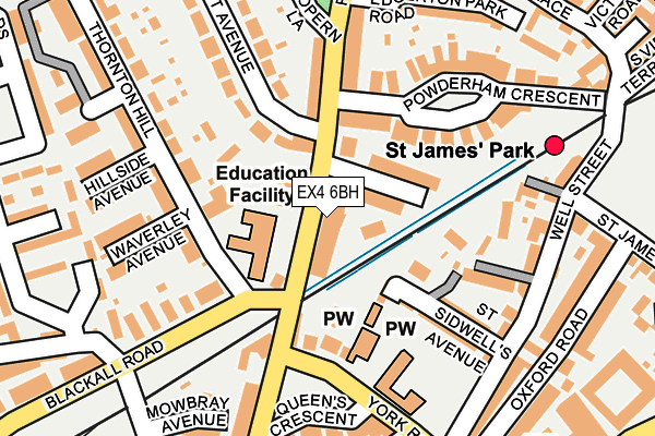 EX4 6BH map - OS OpenMap – Local (Ordnance Survey)