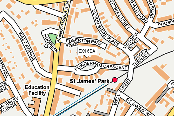 EX4 6DA map - OS OpenMap – Local (Ordnance Survey)