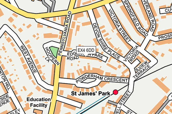 EX4 6DD map - OS OpenMap – Local (Ordnance Survey)