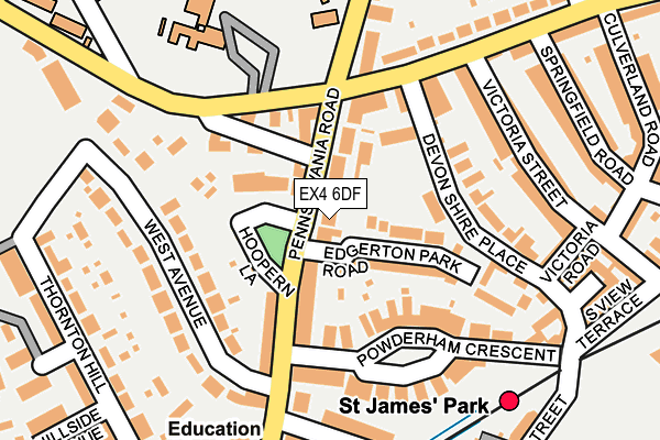 EX4 6DF map - OS OpenMap – Local (Ordnance Survey)