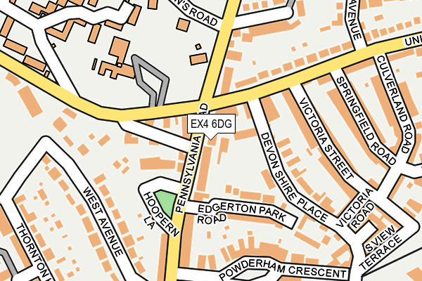 EX4 6DG map - OS OpenMap – Local (Ordnance Survey)