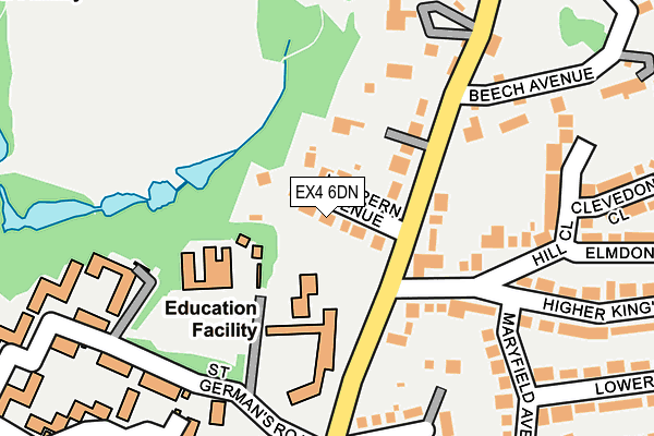 EX4 6DN map - OS OpenMap – Local (Ordnance Survey)
