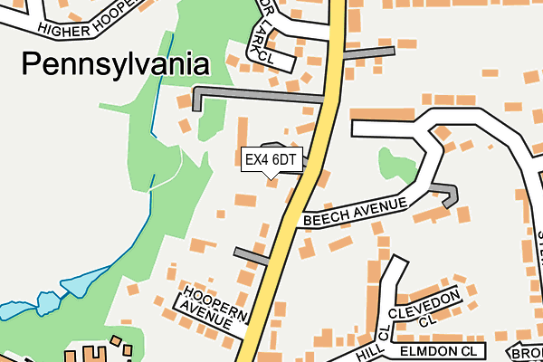 EX4 6DT map - OS OpenMap – Local (Ordnance Survey)