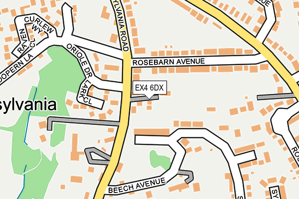 EX4 6DX map - OS OpenMap – Local (Ordnance Survey)