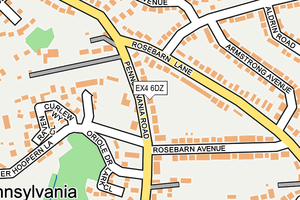 EX4 6DZ map - OS OpenMap – Local (Ordnance Survey)