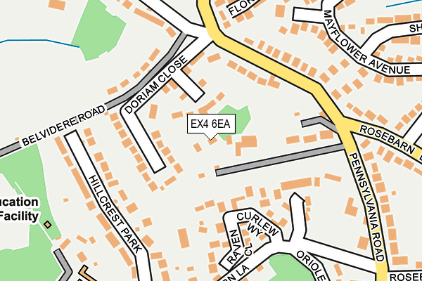 EX4 6EA map - OS OpenMap – Local (Ordnance Survey)