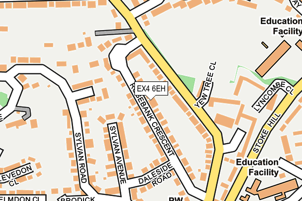 EX4 6EH map - OS OpenMap – Local (Ordnance Survey)