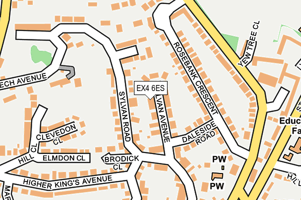 EX4 6ES map - OS OpenMap – Local (Ordnance Survey)