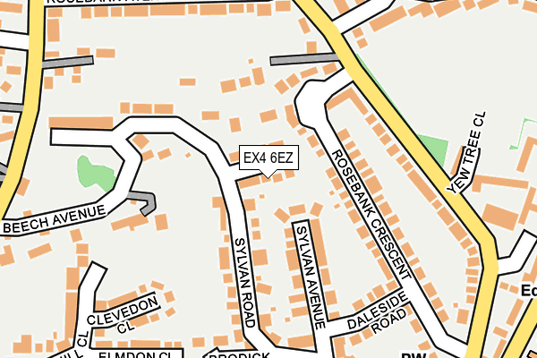 EX4 6EZ map - OS OpenMap – Local (Ordnance Survey)