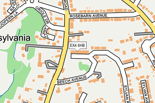 EX4 6HB map - OS OpenMap – Local (Ordnance Survey)