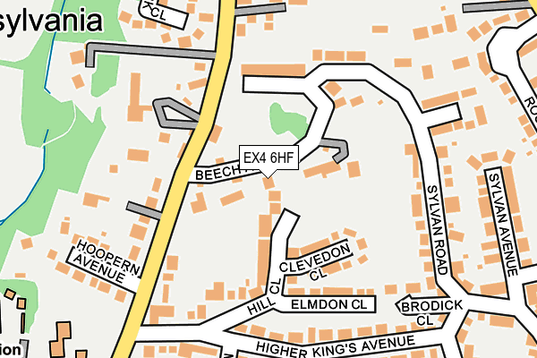 EX4 6HF map - OS OpenMap – Local (Ordnance Survey)
