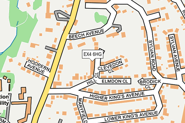EX4 6HG map - OS OpenMap – Local (Ordnance Survey)