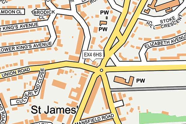 EX4 6HS map - OS OpenMap – Local (Ordnance Survey)