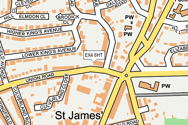 EX4 6HT map - OS OpenMap – Local (Ordnance Survey)
