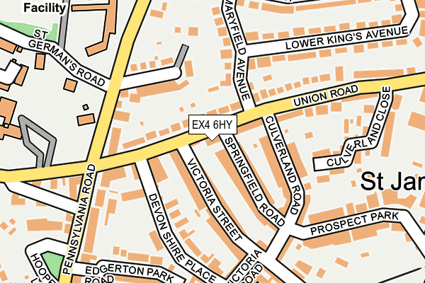EX4 6HY map - OS OpenMap – Local (Ordnance Survey)