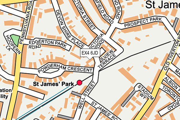EX4 6JD map - OS OpenMap – Local (Ordnance Survey)