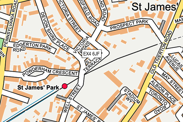 EX4 6JF map - OS OpenMap – Local (Ordnance Survey)