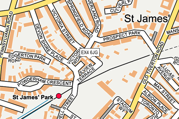 EX4 6JG map - OS OpenMap – Local (Ordnance Survey)