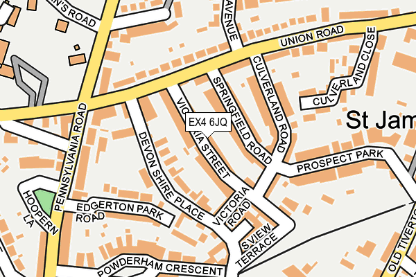 EX4 6JQ map - OS OpenMap – Local (Ordnance Survey)