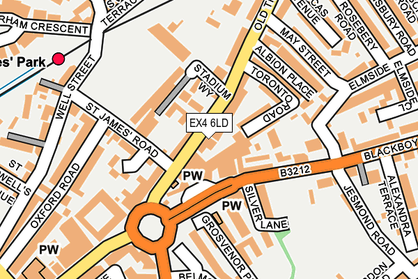 EX4 6LD map - OS OpenMap – Local (Ordnance Survey)