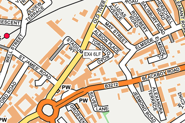 EX4 6LF map - OS OpenMap – Local (Ordnance Survey)