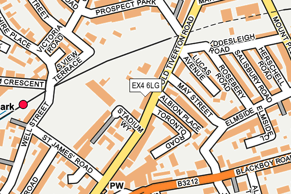 EX4 6LG map - OS OpenMap – Local (Ordnance Survey)