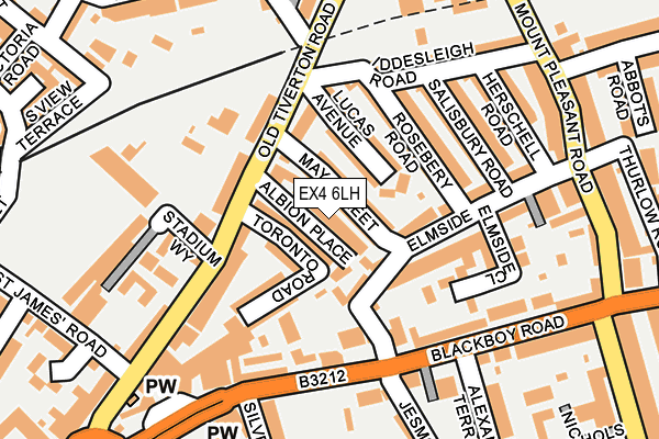 EX4 6LH map - OS OpenMap – Local (Ordnance Survey)