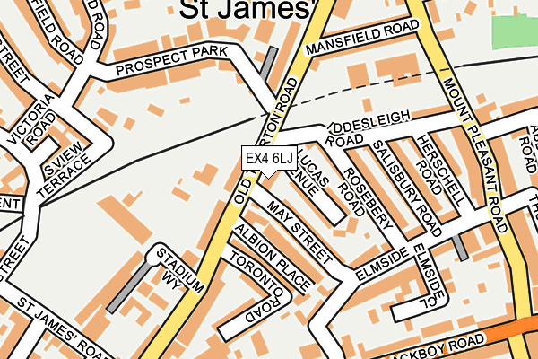 EX4 6LJ map - OS OpenMap – Local (Ordnance Survey)
