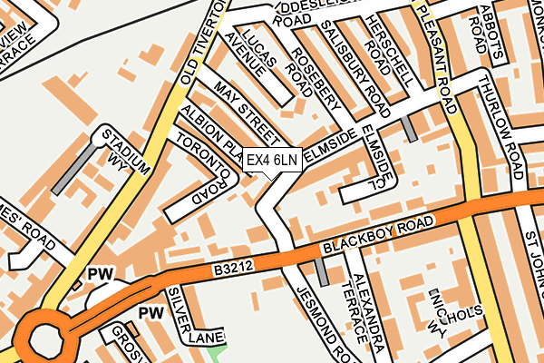 EX4 6LN map - OS OpenMap – Local (Ordnance Survey)