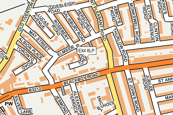 EX4 6LP map - OS OpenMap – Local (Ordnance Survey)