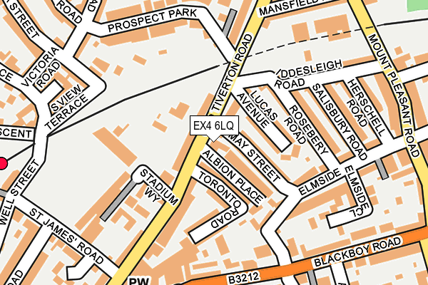 EX4 6LQ map - OS OpenMap – Local (Ordnance Survey)