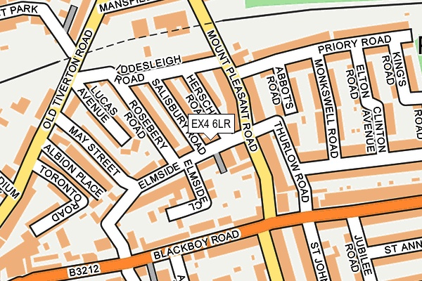 EX4 6LR map - OS OpenMap – Local (Ordnance Survey)