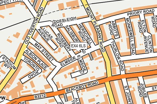 EX4 6LS map - OS OpenMap – Local (Ordnance Survey)