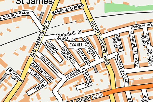 EX4 6LU map - OS OpenMap – Local (Ordnance Survey)