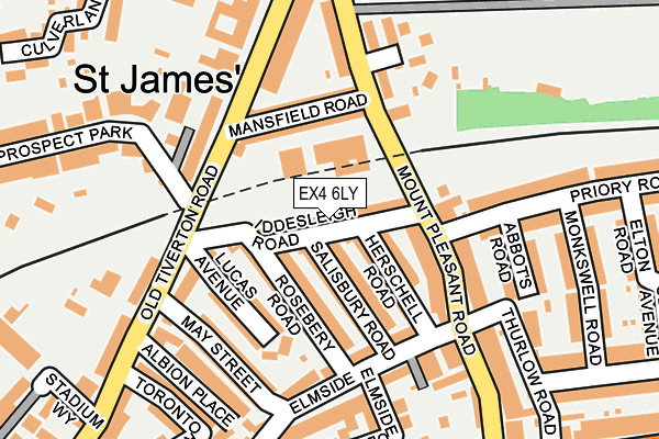 EX4 6LY map - OS OpenMap – Local (Ordnance Survey)