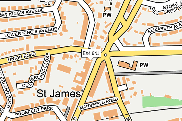 EX4 6NJ map - OS OpenMap – Local (Ordnance Survey)