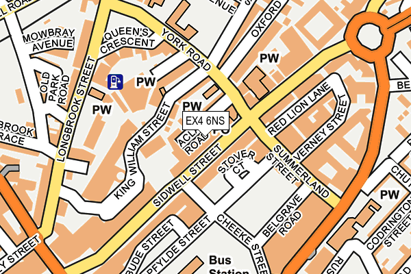 EX4 6NS map - OS OpenMap – Local (Ordnance Survey)