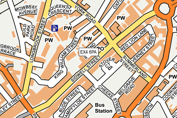 EX4 6PA map - OS OpenMap – Local (Ordnance Survey)
