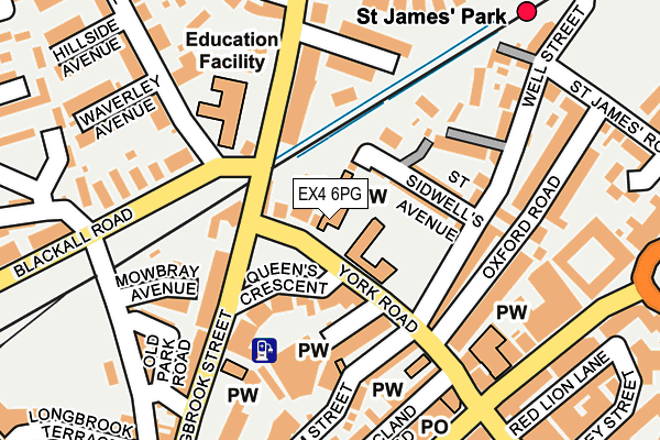 EX4 6PG map - OS OpenMap – Local (Ordnance Survey)