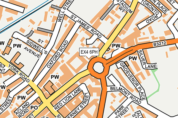 EX4 6PH map - OS OpenMap – Local (Ordnance Survey)