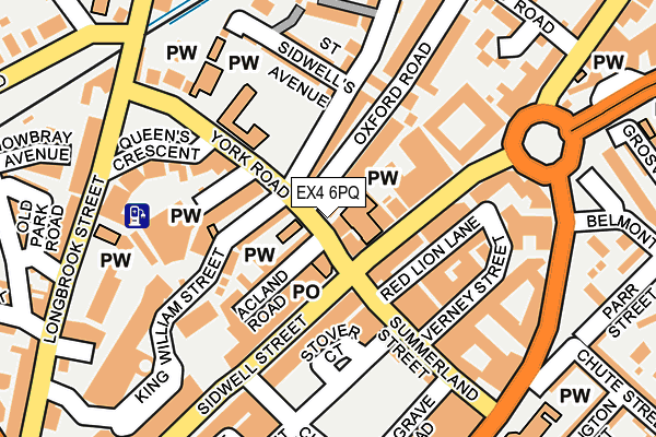 EX4 6PQ map - OS OpenMap – Local (Ordnance Survey)