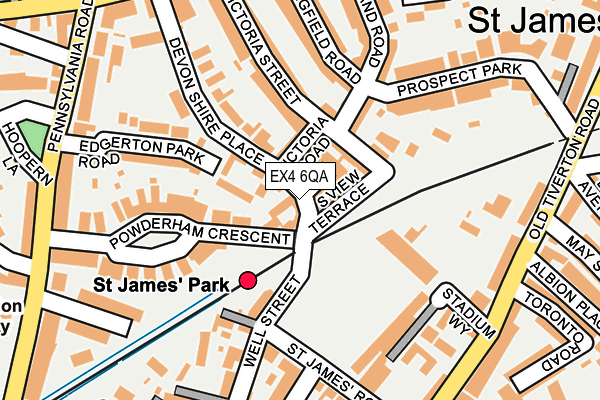 EX4 6QA map - OS OpenMap – Local (Ordnance Survey)