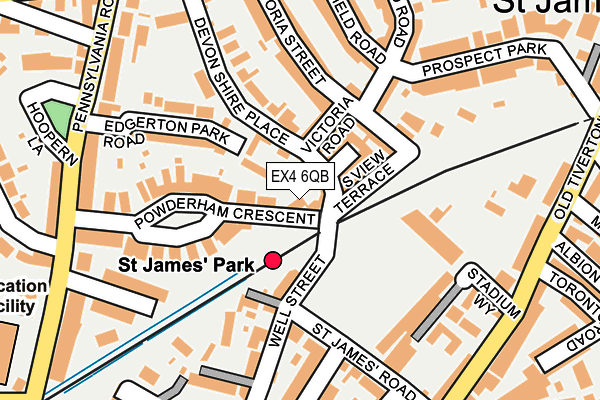 EX4 6QB map - OS OpenMap – Local (Ordnance Survey)