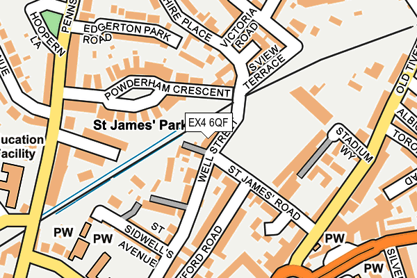 EX4 6QF map - OS OpenMap – Local (Ordnance Survey)