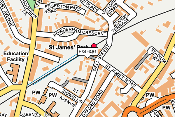 EX4 6QG map - OS OpenMap – Local (Ordnance Survey)